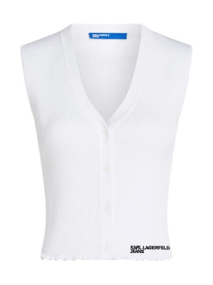Foto van product KARL LAGERFELD JEANS Gebreide bodywarmer zwart / wit