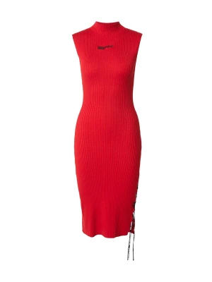 Foto van product KARL LAGERFELD JEANS Gebreide jurk knalrood / zwart / wit