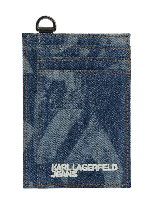 Foto van product KARL LAGERFELD JEANS Portemonnee blauw denim / wit
