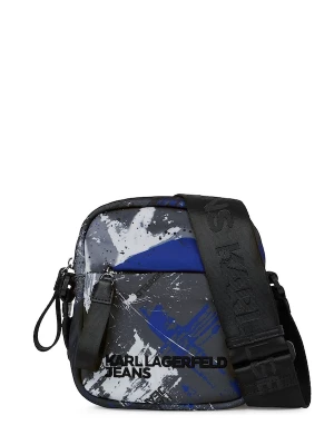 Foto van product KARL LAGERFELD JEANS Schoudertas blauw / donkergrijs / zwart / wit