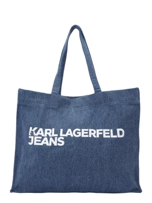 Foto van product KARL LAGERFELD JEANS Shopper blauw denim / wit