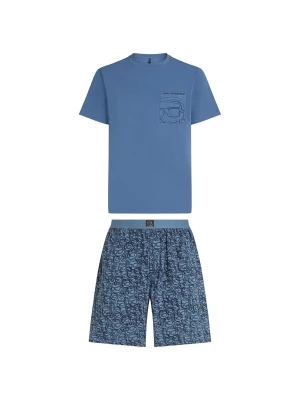 Foto van product Karl Lagerfeld Pyjama kort 'Ikon' marine / navy / royal blue / koningsblauw