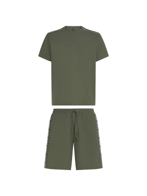 Foto van product Karl Lagerfeld Pyjama kort kaki / zwart / wit