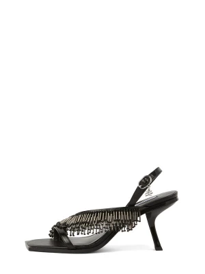 Foto van product Karl Lagerfeld Sandalen met riem 'Karmel Fringe' zwart