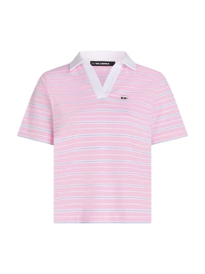 Foto van product Karl Lagerfeld Shirt 'Ikon Stripe' lichtblauw / oudroze