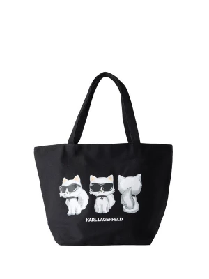 Foto van product Karl Lagerfeld Shopper 'Ikon' lichtgrijs / rosa / zwart / wit