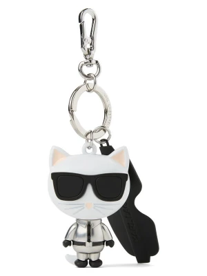 Foto van product Karl Lagerfeld Sleutelhanger 'Choupette Ski' zwart / zilver / wit