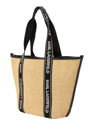 Foto van product Karl Lagerfeld Strandtas 'Essential' sand / zwart / wit
