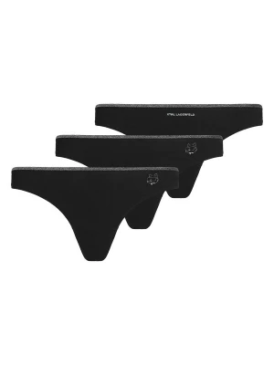 Foto van product Karl Lagerfeld String 'Ikon Schimmer' grijs / zwart