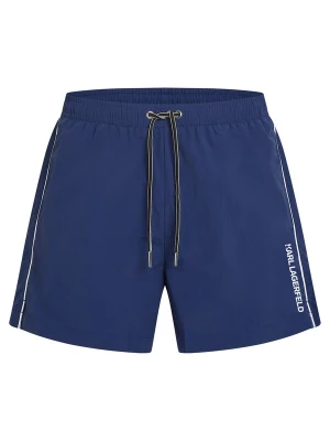 Foto van product Karl Lagerfeld Zwemshorts donkerblauw / wit