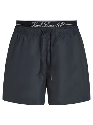 Foto van product Karl Lagerfeld Zwemshorts donkerblauw / zwart / wit