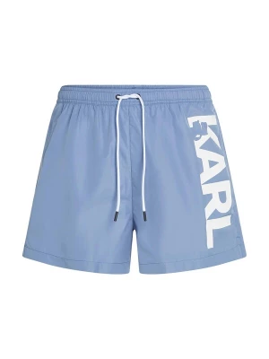 Foto van product Karl Lagerfeld Zwemshorts duifblauw / wit