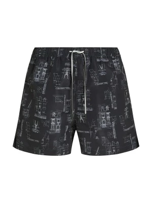 Foto van product Karl Lagerfeld Zwemshorts zwart / wit