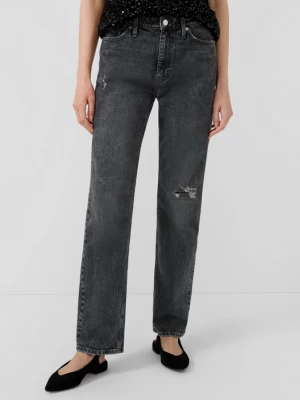 Foto van product Karolin jeans / normale pasvorm / hoog model / rechte pijp / met pailletten s.Oliver grijs