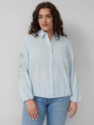 Foto van product Katoenen blouse in een O-vorm met borduursel s.Oliver blauw