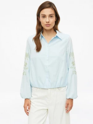 Foto van product Katoenen blouse in een O-vorm met borduursel s.Oliver blauw