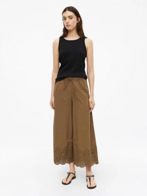Foto van product Katoenen broek met eyeletborduursel s.Oliver bruin