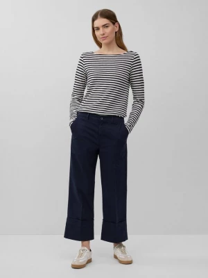 Foto van product Katoenen broek met vouw en vaste omslag s.Oliver blauw