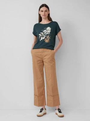 Foto van product Katoenen broek met vouw en vaste omslag s.Oliver bruin