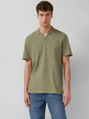 Foto van product Katoenen piqué polo met kledingstukverf s.Oliver olijfgroen