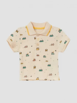 Foto van product Katoenen polo met all-over print s.Oliver geel