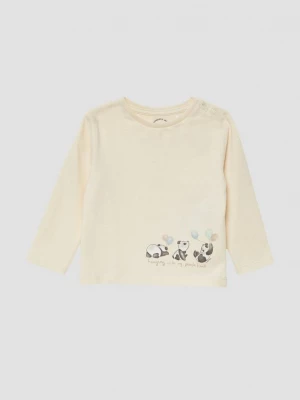 Foto van product Katoenen shirt met lange mouwen en pandamotief s.Oliver beżowy