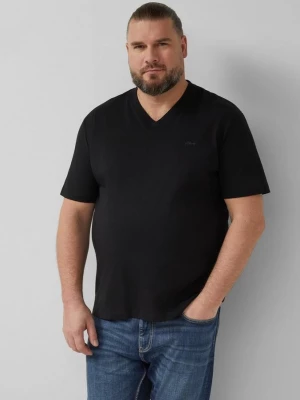 Foto van product Katoenen T-shirt met logoprint en V-hals s.Oliver zwart