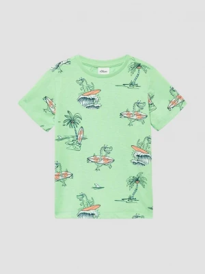 Foto van product Katoenen T-shirt met print all-over s.Oliver groen