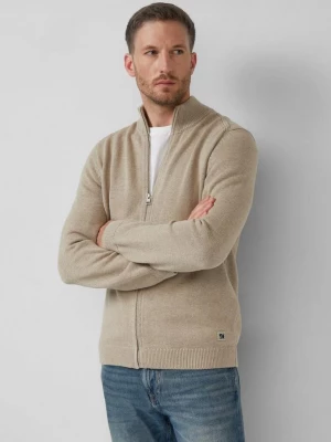 Foto van product Katoenen vest met opstaande kraag en logopatch s.Oliver beżowy