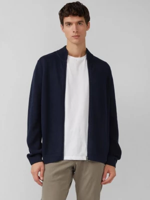 Foto van product Katoenen vest met opstaande kraag en logopatch s.Oliver blauw