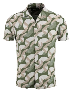 Foto van product Key Largo Overhemd 'MAGMA' beige / groen gemêleerd / wit