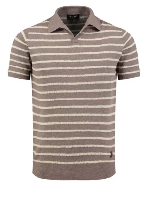 Foto van product Key Largo Shirt 'GROUND' bruin / wit
