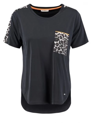 Foto van product Key Largo Shirt 'Kitty' donkerbruin / stone grey / oranje / zwart