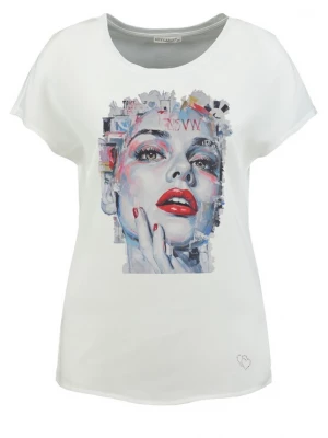 Foto van product Key Largo Shirt 'Magazine' hemelsblauw / lichtgrijs / rood / wit