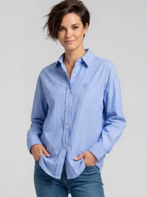 Foto van product KIANNA Blouse 'Business Look' lichtblauw / grijs / wit