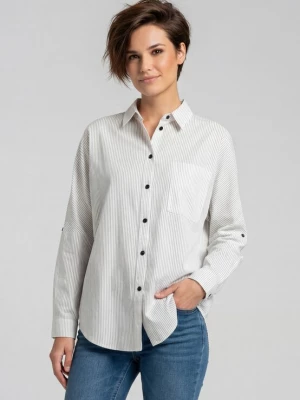 Foto van product KIANNA Blouse 'Classic Look' black denim / wit