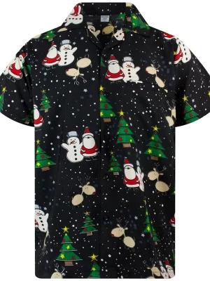 Foto van product King Kameha Overhemd 'Christmas Buddies' zwart
