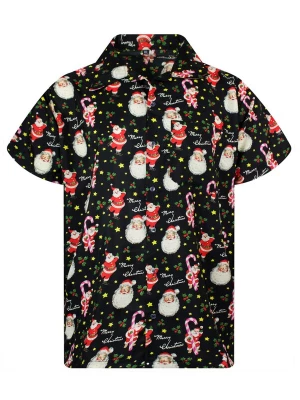 Foto van product King Kameha Overhemd 'Christmas Candycane' zwart