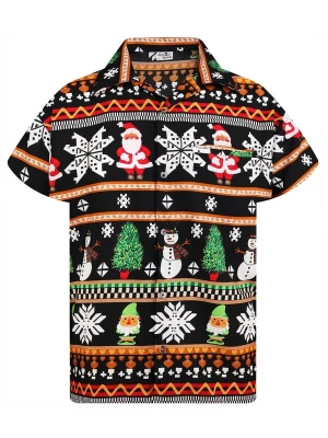 Foto van product King Kameha Overhemd 'Christmas Rows' zwart