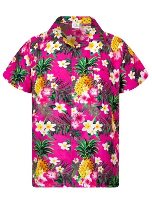 Foto van product King Kameha Overhemd 'Pineapple Flowers' pink