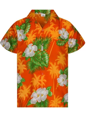 Foto van product King Kameha Overhemd 'Small Flower' oranje