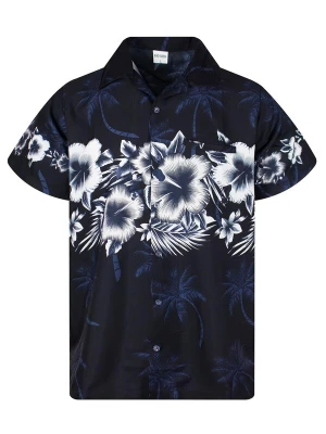 Foto van product King Kameha Shirt 'Flower Chest' zwart