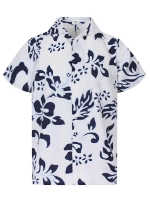 Foto van product King Kameha Shirt 'Hibiscus White Line' navy