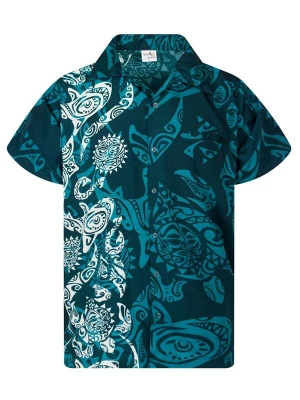 Foto van product King Kameha Shirt 'Maori Wedding' petrol