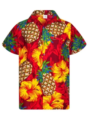 Foto van product King Kameha Shirt 'Pineapple Hibiscus' rood