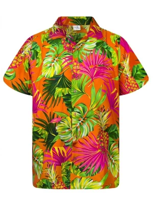 Foto van product King Kameha Overhemd 'Pineapple Leaves' oranje