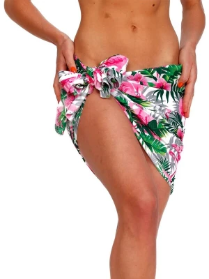Foto van product King Kameha Strandlaken 'Flamingo Flowers' wit