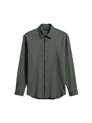 Foto van product Kleidermafia Overhemd 'Regular Fit Cotton Shirt - Green' groen