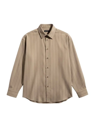 Foto van product Kleidermafia Overhemd 'Regular Fit Striped Line Shirt - Brown' bruin