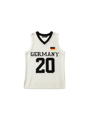 Foto van product Kleidermafia Shirt 'Oversize Germany Knit Tanktop - White' wit
